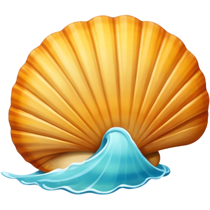 Seashell by ocean emoji