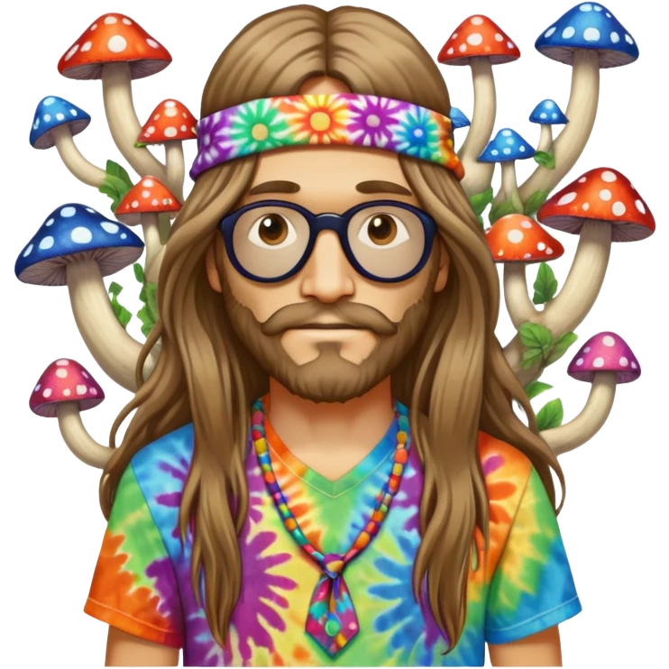 Hippie with shrooms emoji
