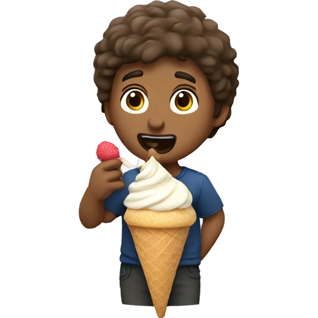 Roudolf eating ice cream  emoji