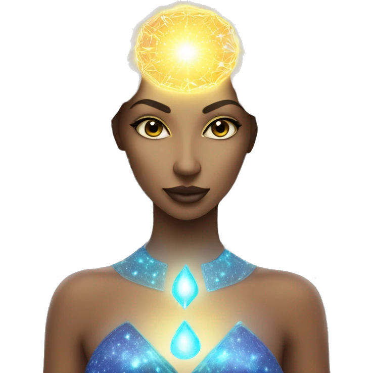 Pleiadian radiant glowing diva woman female third eye emoji