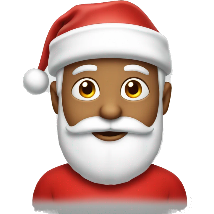 Santa cartoon with red hat emoji