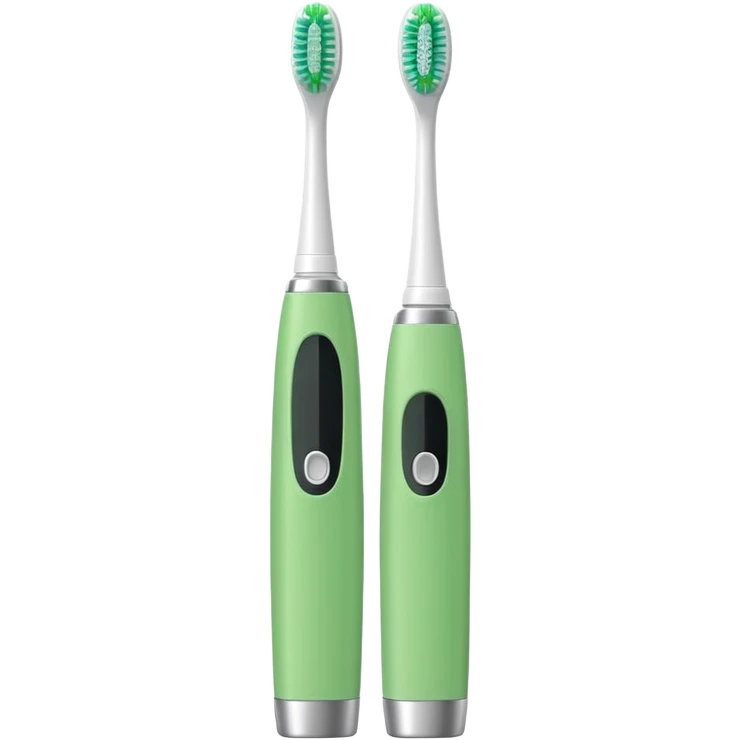 One green electric toothbrush emoji