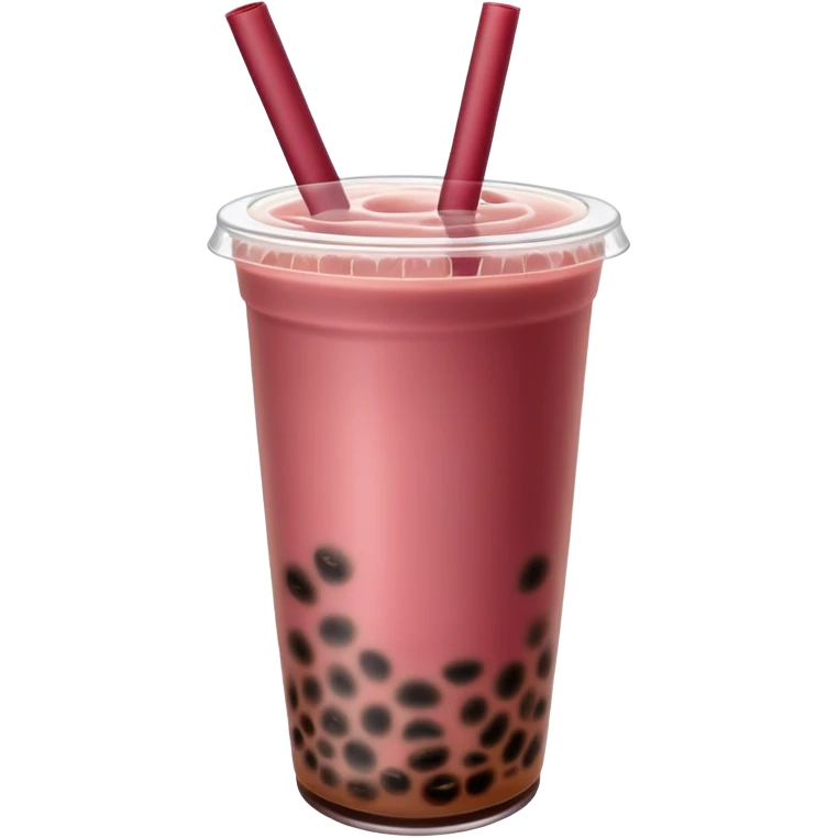 Bubble tea burgundy color  emoji