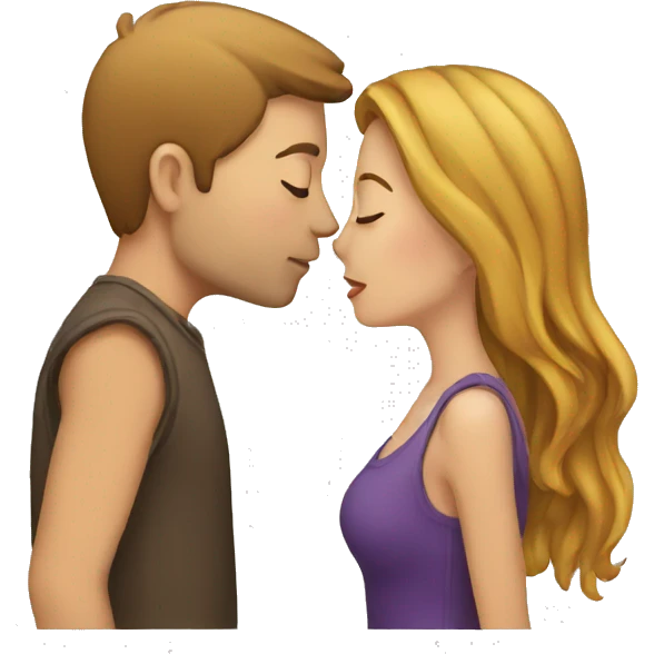 Couple kissing emoji