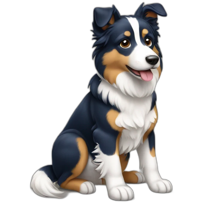Border colie Blue merl tricolor  emoji
