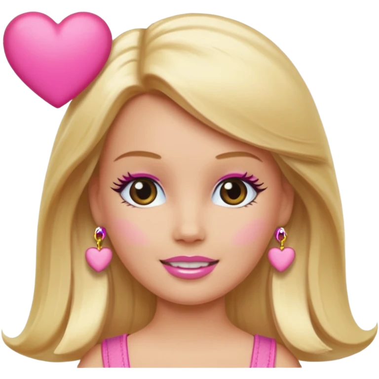 lav en barbie emoji med hjerteøjne emoji