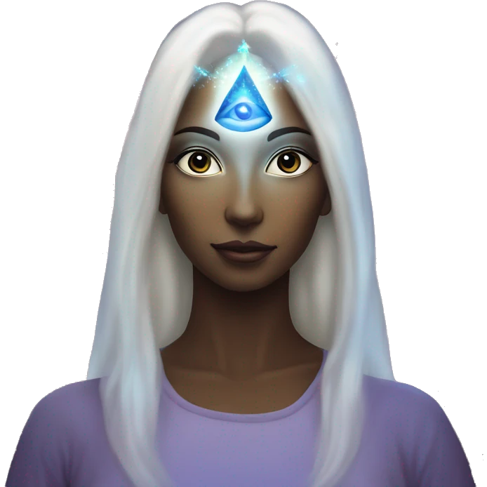 Pleiadian radiant glowing diva woman female third eye emoji