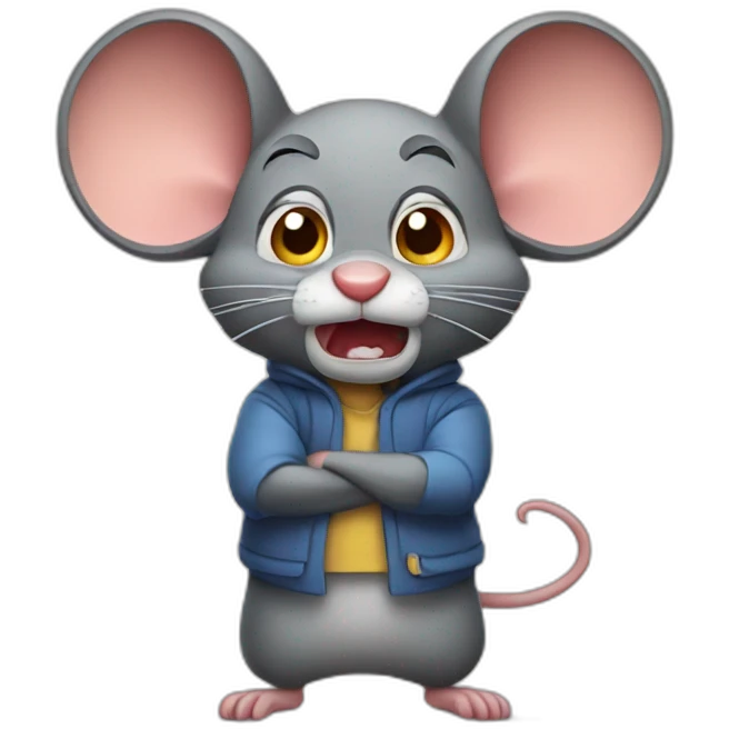 angry mouse dressed as human emoji