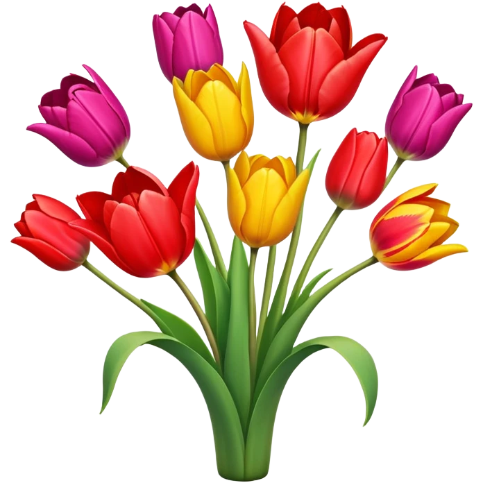 tulip flowers blooming emoji
