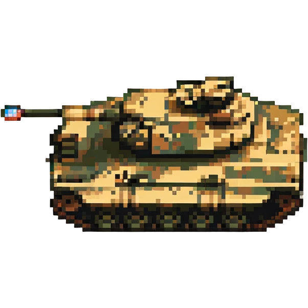 military tank in desert camouflage emoji