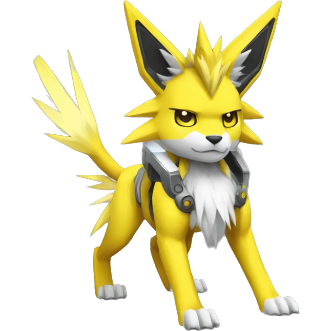 Renamon-Jolteon-Zeraora-mecha full body emoji