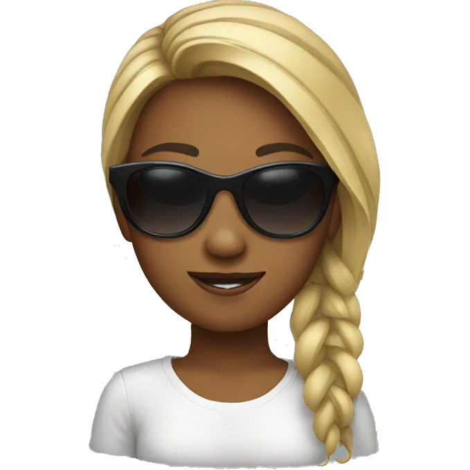 Girl with sunglasses emoji
