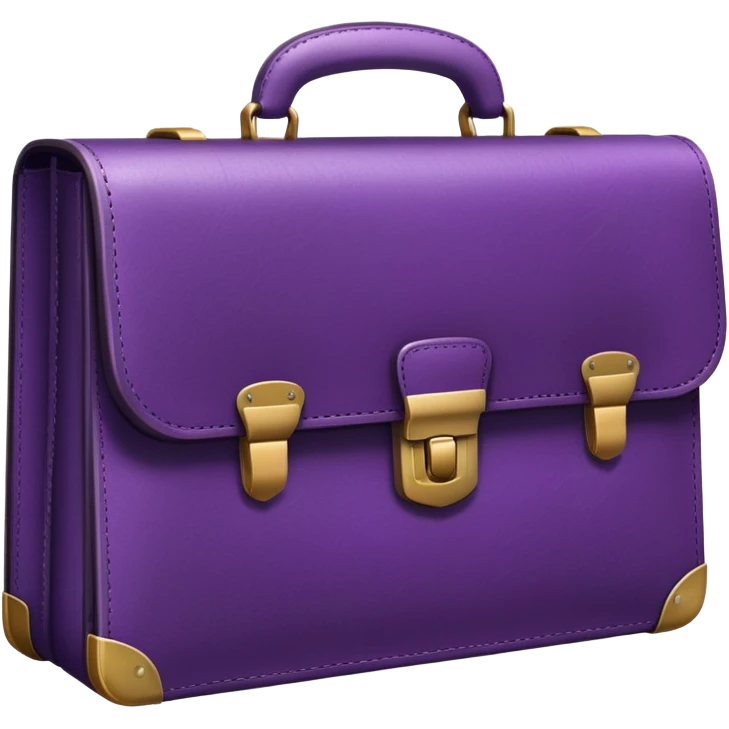 Angled purple briefcase emoji