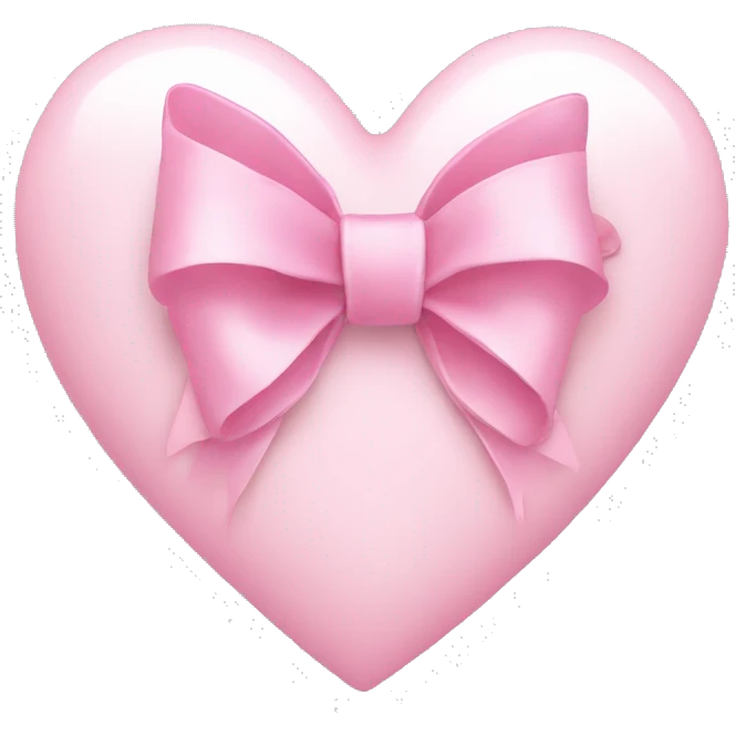 Light pink Heart with a bow  emoji