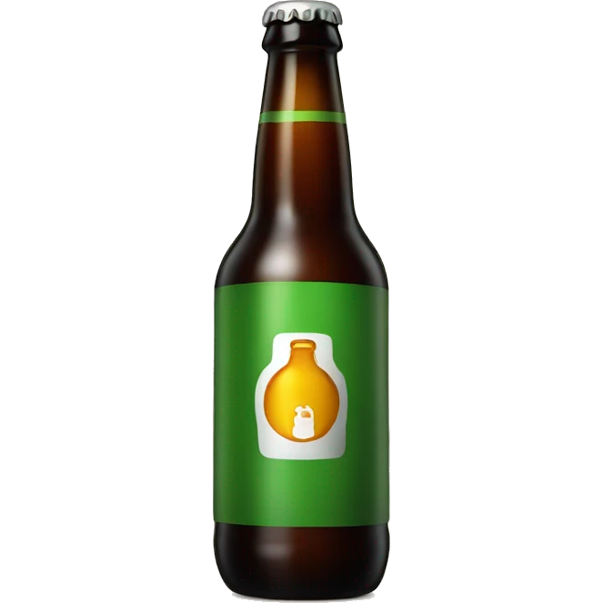 Simple beer bottle with "XXX" on the logo emoji