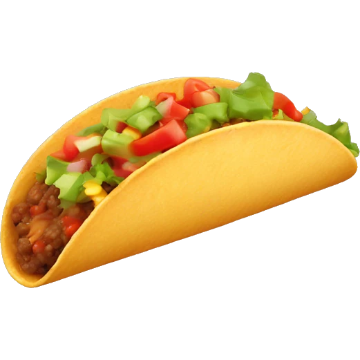 Taco with salsa emoji