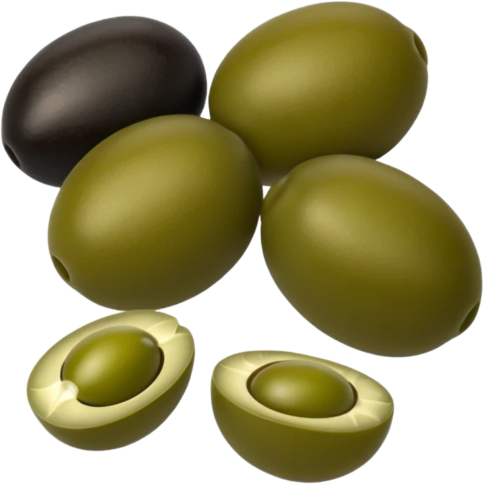black and green olives cut emoji