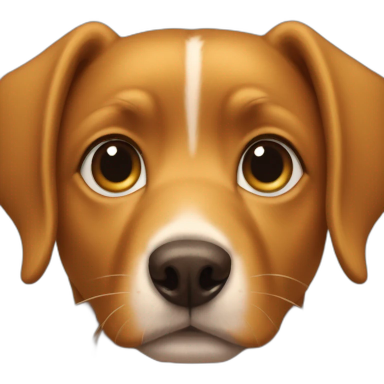 caramel dog eyes up emoji