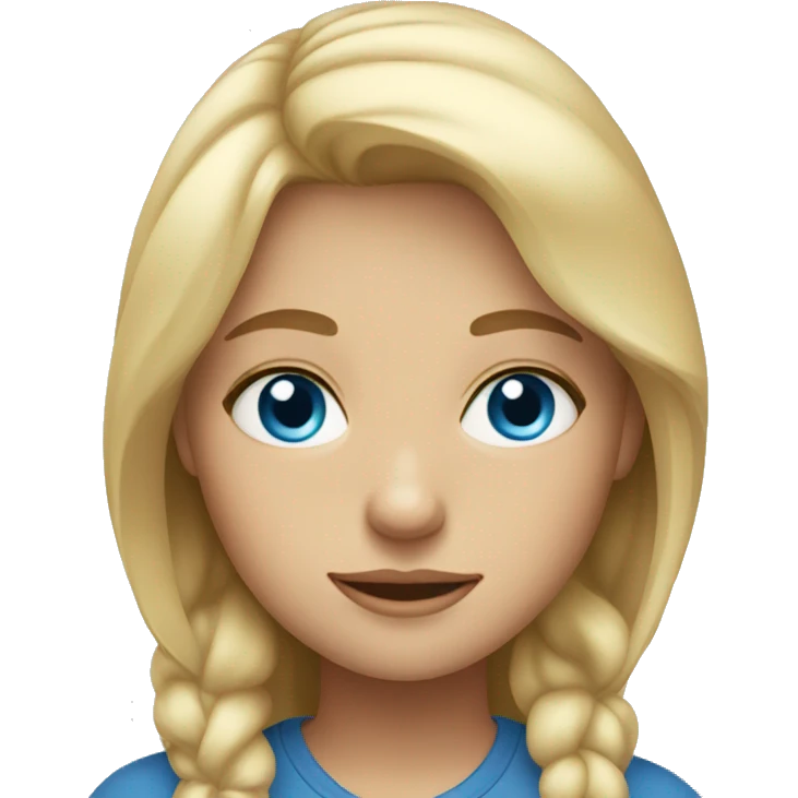 Blonde girl with blue eyes  emoji