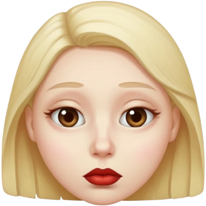 kissy face dead eyes emoji