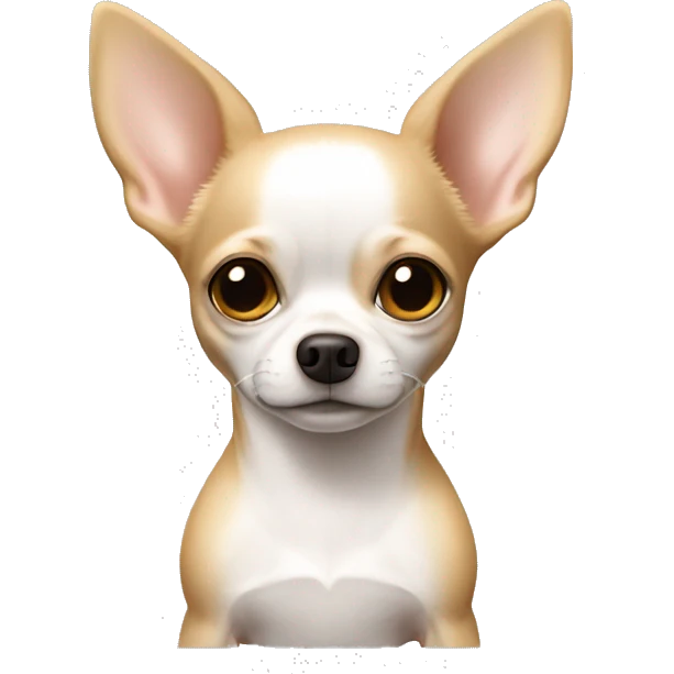 chihuahua branco e bege  emoji