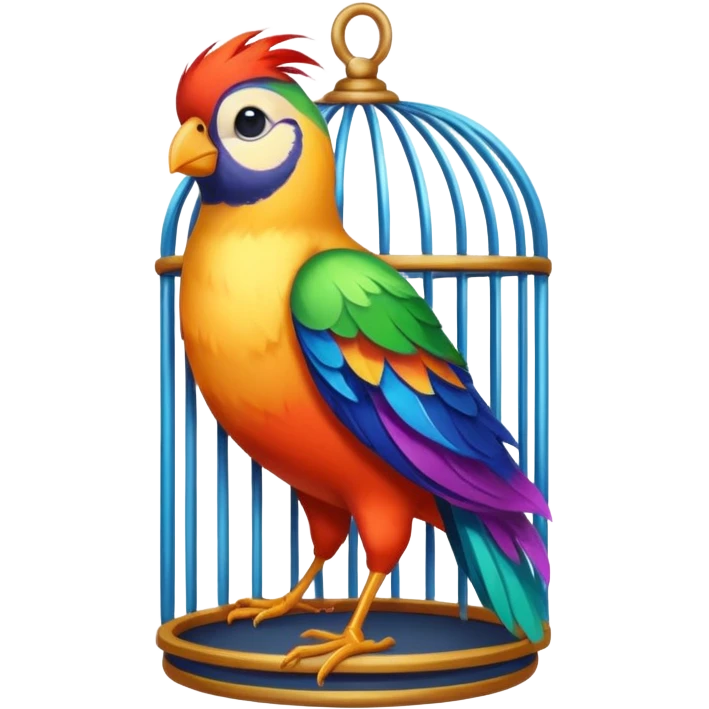  bird in cage emoji