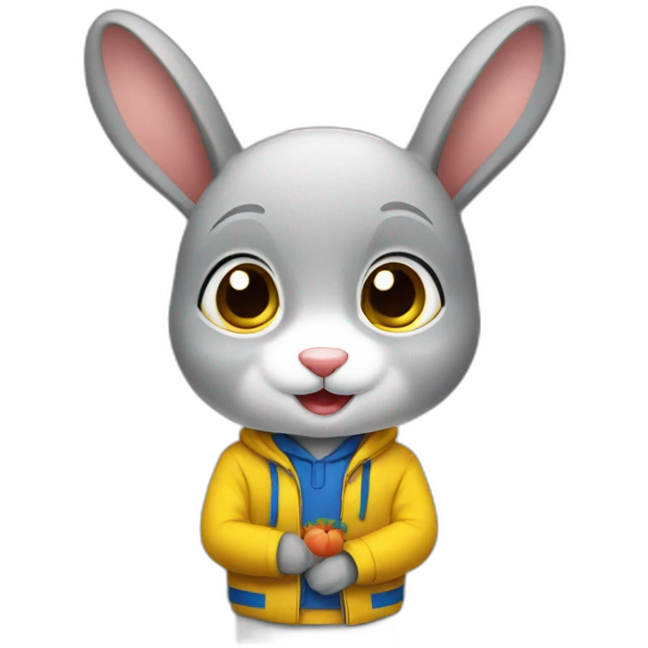 Ukrainian rabbit student emoji