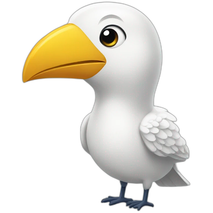 oiseau blanc longue queue emoji