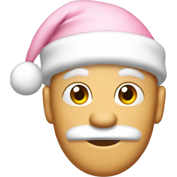 light pink santa hat emoji