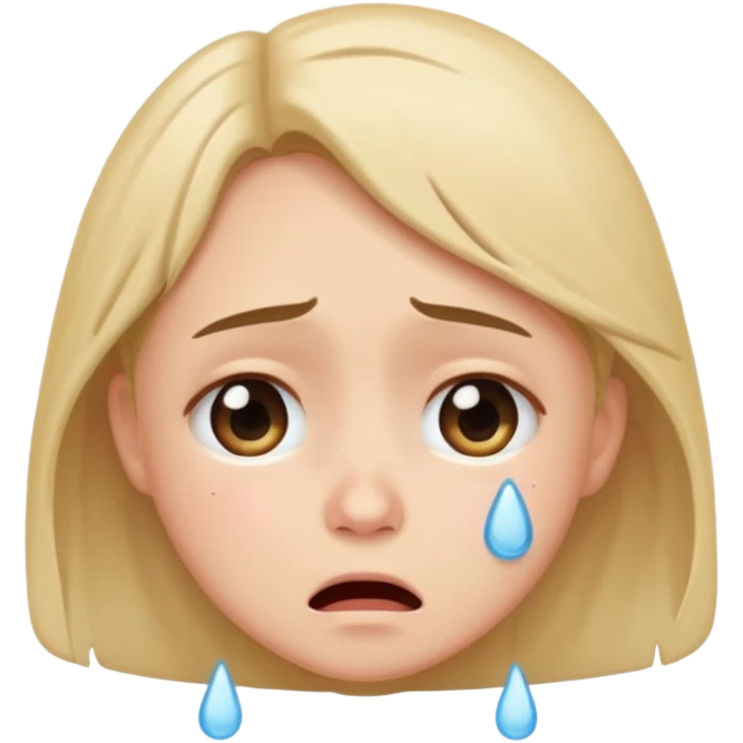 Cute adorable crying  emoji