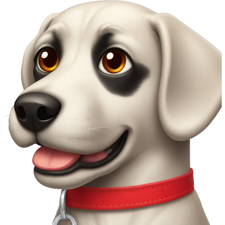 Black dog with red collar emoji