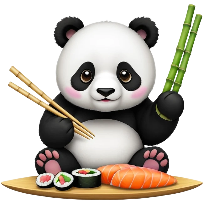 Panda eating sushi  emoji