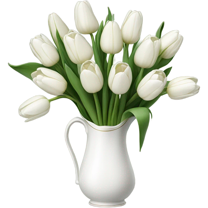 white tulip bouquet  emoji