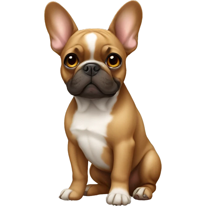 French bulldog brown emoji