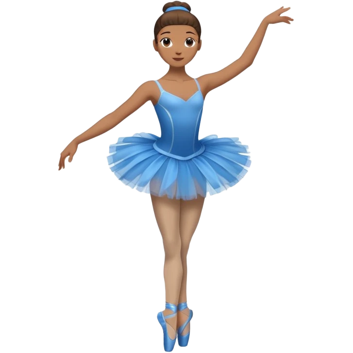 full body balet with blue tutu emoji