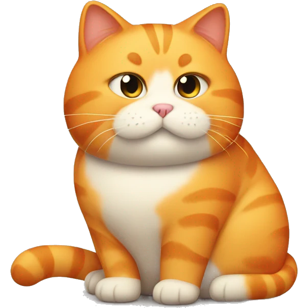 Fat orange cat emoji