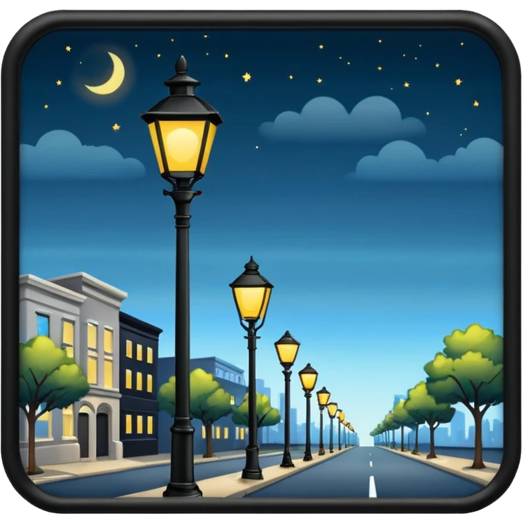 streetlights, America emoji