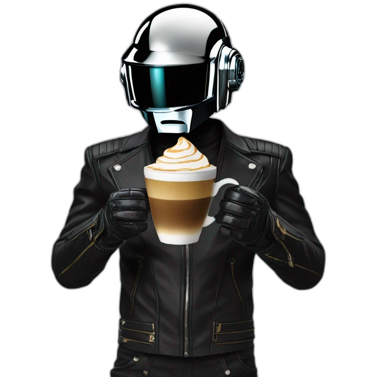 Daft punk holding cappuccino  emoji