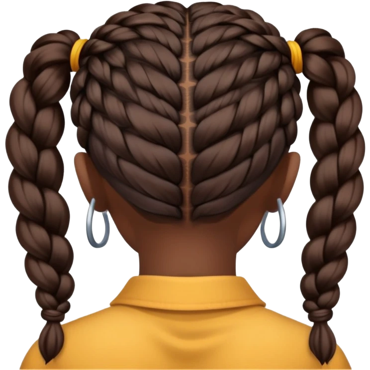 Back of the african girls head emoji
