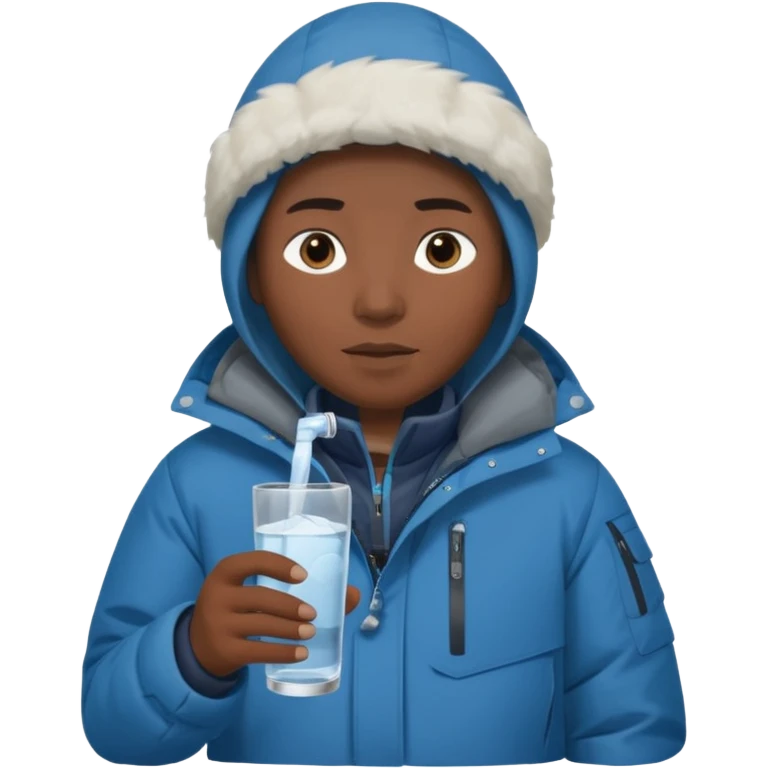 Antarctica person, eskimo glass emoji