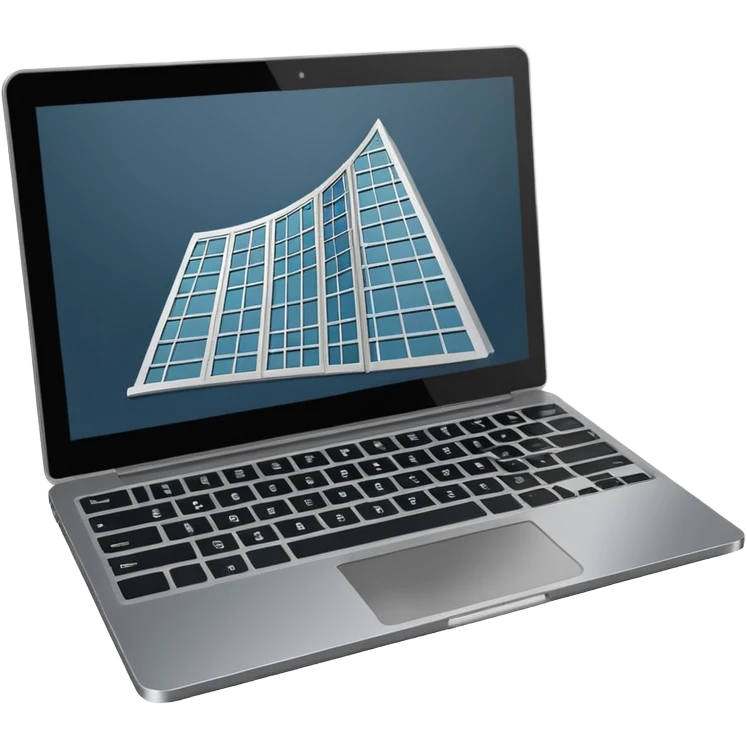 create an emoji of a laptop that has the program autocad architectural drawings on the laptops screen emoji
