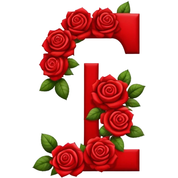 Roses alphabet letter i emoji