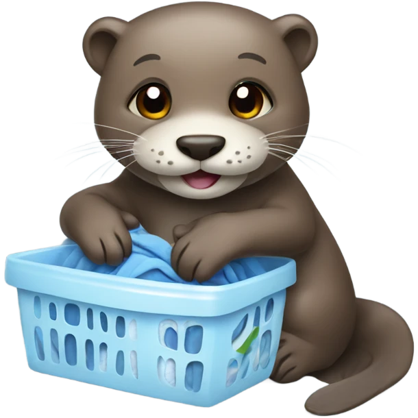 Otter doing laundry  emoji