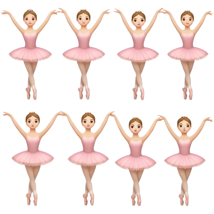Make ballerina emojis full body in different dance positions  emoji
