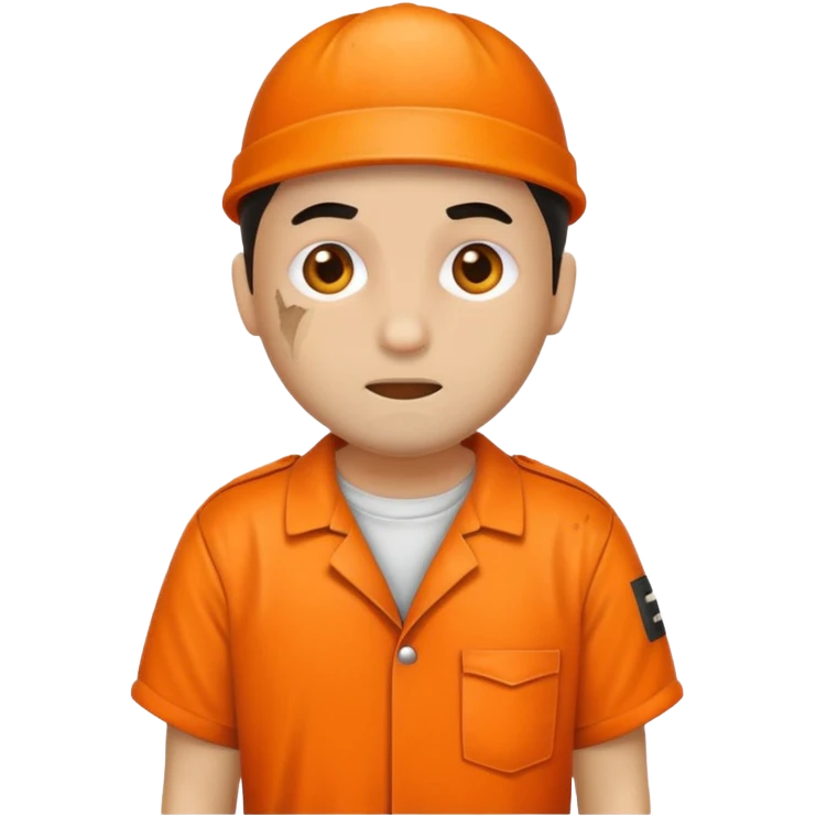 prisoner uniform orange no human emoji