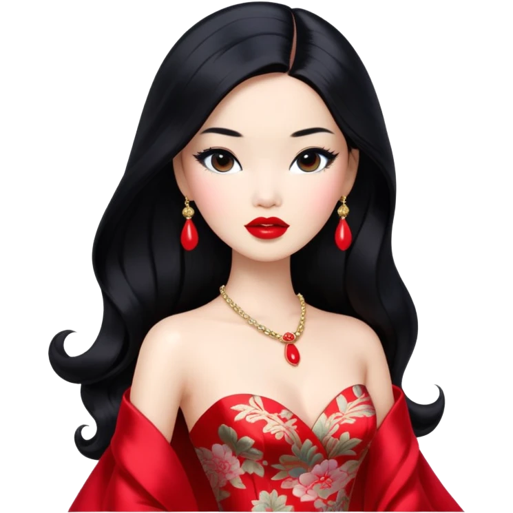 glamorous asian barbie  emoji