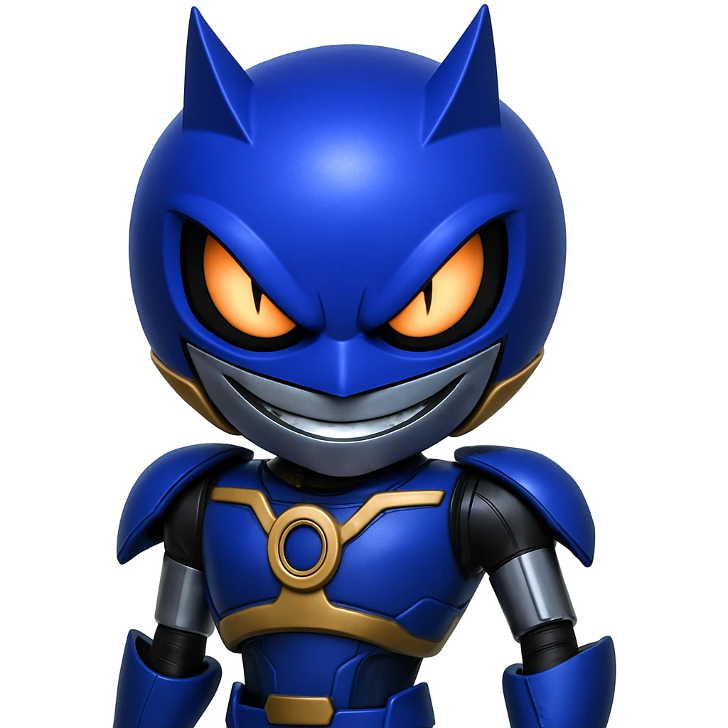 Keep the picture quality and style exactly the same. Make the eyes and mouth a bit scary—add a more intense, menacing stare and a subtle sinister grin. No other changes. emoji