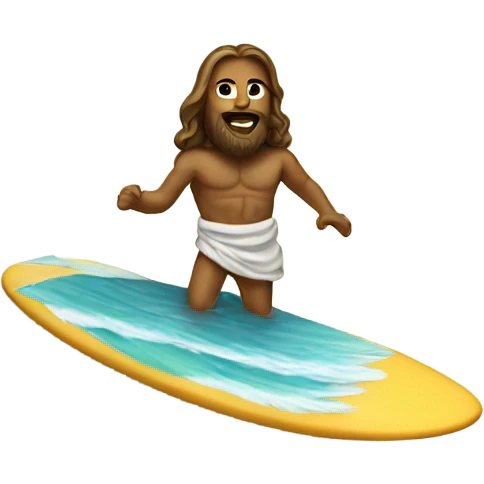 jesus on a surfboard emoji