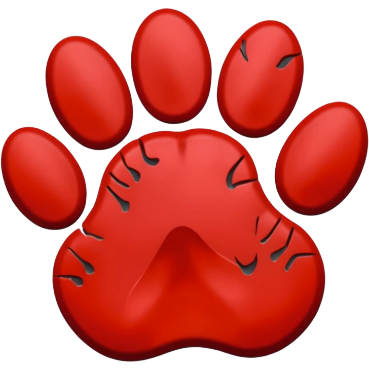 Red Wildcat paw print emoji