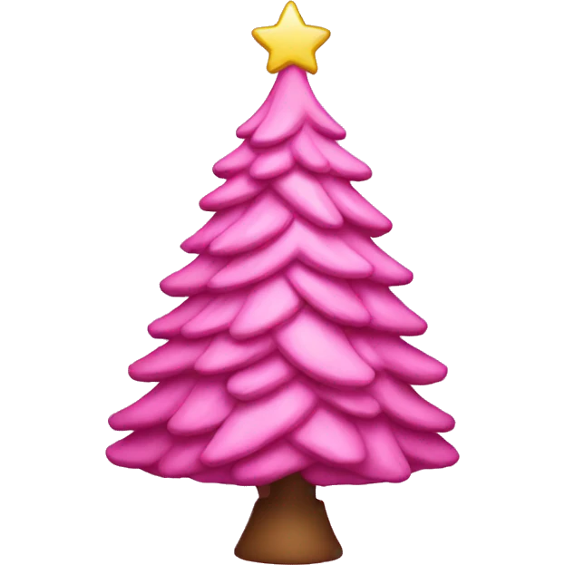 pink christmas tree emoji